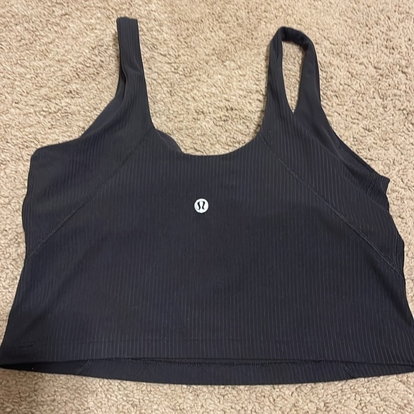 Lululemon ribbed align tank Black Sz 8 - Picture 6 of 7
